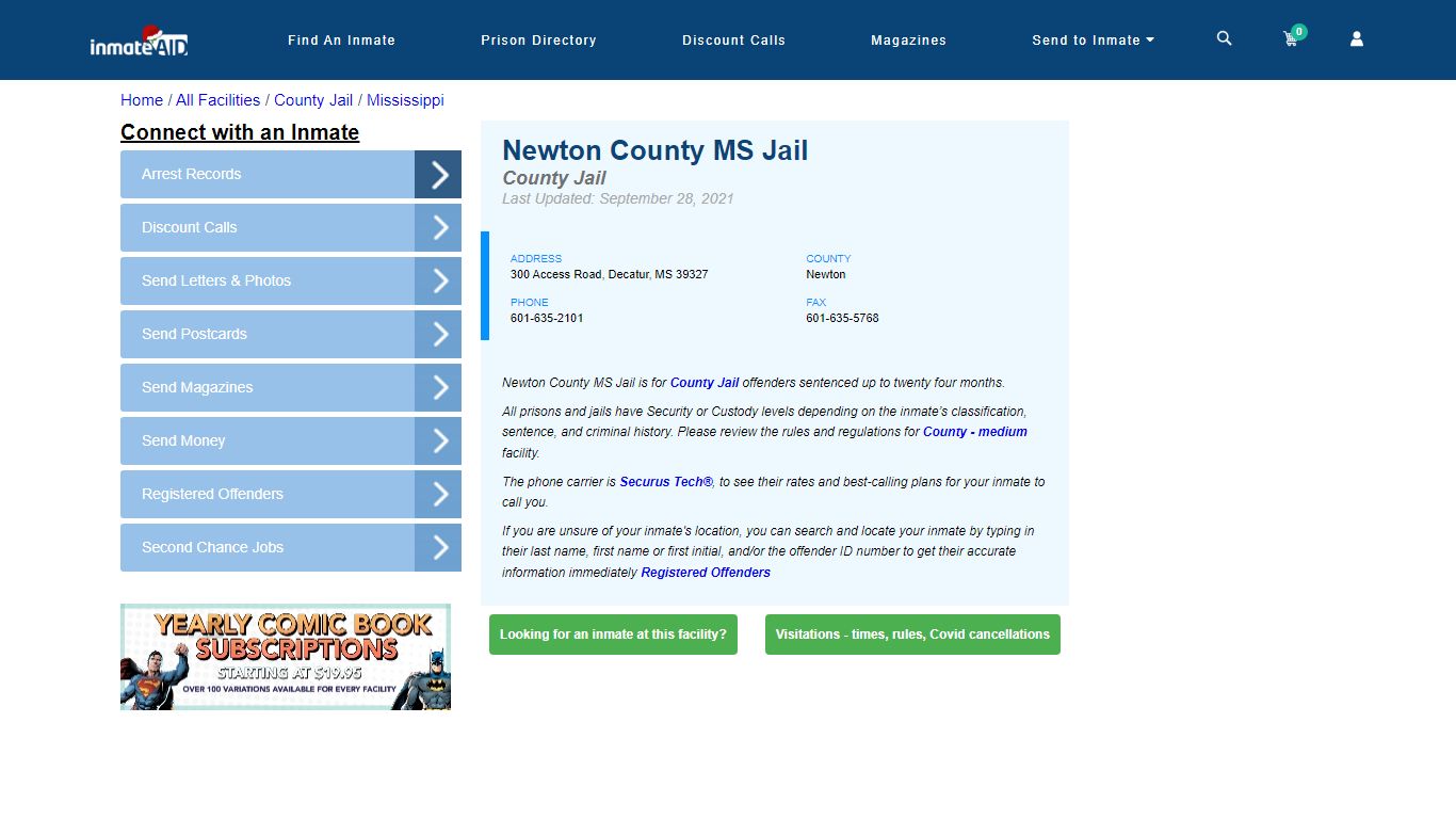 Newton County MS Jail - Inmate Locator - Decatur, MS