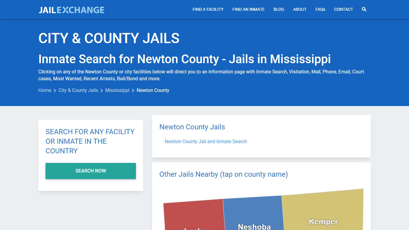 Inmate Search for Newton County | Jails in Mississippi - Jail Exchange